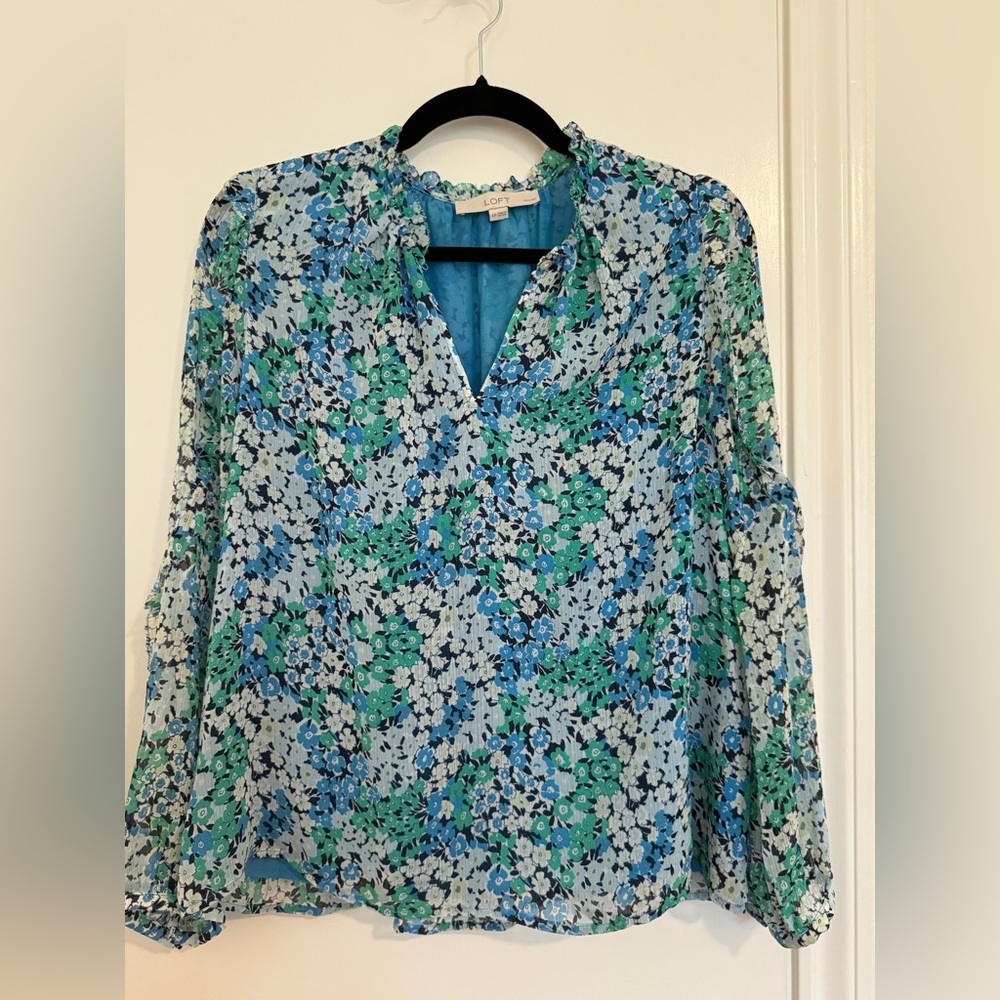 LOFT Multicolor Floral Blouse